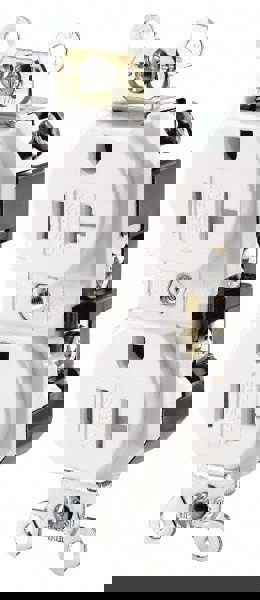 20 AMP TP DUP RECEPT WHIT